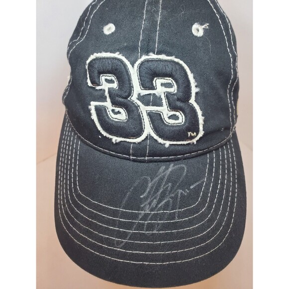 Cheerios Racing Clint Bowyer Hat Cap 33 Black White Signed Autographed - Picture 2 of 10